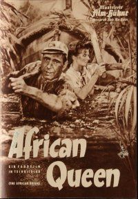 7y120 AFRICAN QUEEN German program '58 different images of Humphrey Bogart & Katharine Hepburn!