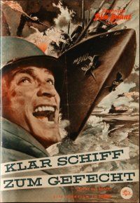 7y134 AWAY ALL BOATS German program '56 Jeff Chandler, battle cry of the South Pacific, different!