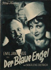 7y007 BLUE ANGEL German program '30 Josef von Sternberg, Emil Jannings, sexy Marlene Dietrich!