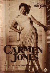 7y167 CARMEN JONES German program '56 different images of sexy Dorothy Dandridge & Harry Belafonte!