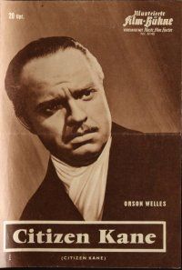 7y176 CITIZEN KANE German program '62 many different images of Orson Welles from his masterpiece!