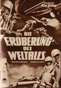 7y179 CONQUEST OF SPACE German program '55 George Pal sci-fi, cool different sci-fi images!