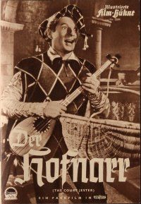 7y182 COURT JESTER German program '56 classic wacky Danny Kaye, Basil Rathbone, different images!