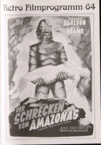 7y185 CREATURE FROM THE BLACK LAGOON German program R97 great monster art + poster images!