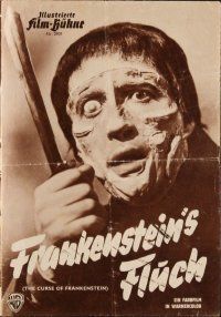 7y191 CURSE OF FRANKENSTEIN German program '57 Peter Cushing, monster Christopher Lee, different!