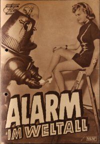7y225 FORBIDDEN PLANET Das Neue German program '57 best image of Robby the Robot & Anne Francis!