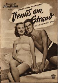 7y241 GIRL FROM JONES BEACH German program '51 Ronald Reagan, Bracken, Virginia Mayo, different!