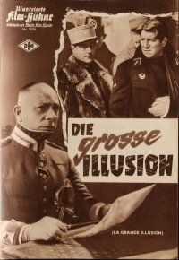 7y249 GRAND ILLUSION German program R60s Jean Renoir anti-war classic, von Stroheim, different!