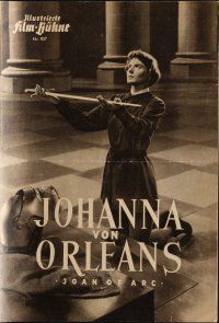 7y293 JOAN OF ARC Film-Buhne German program '50 wonderful different images of Ingrid Bergman!