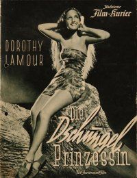 7y021 JUNGLE PRINCESS German program '38 different images of sexy Dorothy Lamour & Ray Milland!