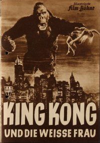 7y299 KING KONG German program R52 Fay Wray, includes great special effects images!