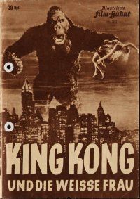 7y298 KING KONG German program R50s Fay Wray, includes great special effects images!