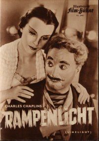 7y318 LIMELIGHT German program '54 different images of Charlie Chaplin & pretty young Claire Bloom!
