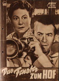 7y390 REAR WINDOW Das Neue German program '55 Hitchcock, James Stewart & Grace Kelly, different!