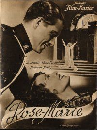 7y029 ROSE MARIE German program '39 different images of Jeanette MacDonald & Mountie Nelson Eddy!