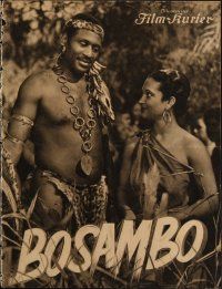 7y031 SANDERS OF THE RIVER German program '35 Paul Robeson as Nigeria jungle native, Edgar Wallace