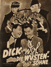 7y035 SONS OF THE DESERT German program '34 cool different images of Stan Laurel & Oliver Hardy!
