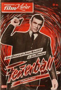 7y464 THUNDERBALL German program '65 completely different images of Sean Connery as James Bond!