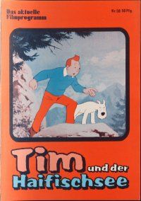 7y465 TINTIN & THE LAKE OF SHARKS German program '73 the cartoon Belgian character created by Herge!