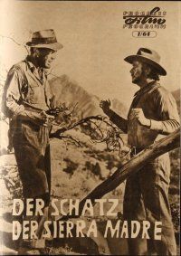 7y720 TREASURE OF THE SIERRA MADRE East German program '64 Humphrey Bogart, Holt & Huston,different!