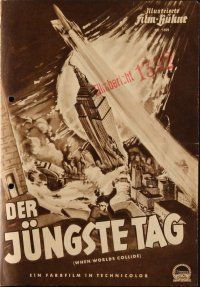 7y486 WHEN WORLDS COLLIDE German program '52 George Pal classic doomsday thriller, different art!