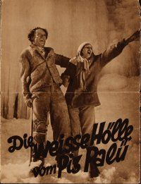 7y040 WHITE HELL OF PITZ PALU German program R35 G.W. Pabst, Leni Riefenstah, many great imagesl