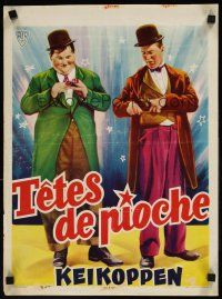 7z609 BLOCK-HEADS Belgian '40s Stan Laurel & Oliver Hardy, Hal Roach!