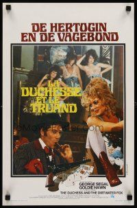 7z642 DUCHESS & THE DIRTWATER FOX Belgian '76 different image of Goldie Hawn & Segal by Vaissier!