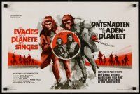 7z647 ESCAPE FROM THE PLANET OF THE APES Belgian '71 different sci-fi art by Ray!