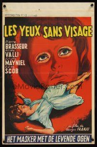 7z649 EYES WITHOUT A FACE Belgian '62 Georges Franju's Les Yeux Sans Visage, best art!