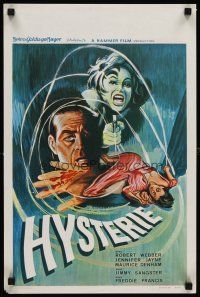 7z695 HYSTERIA Belgian '65 Robert Webber, Hammer horror, it will shock you out of your seat!