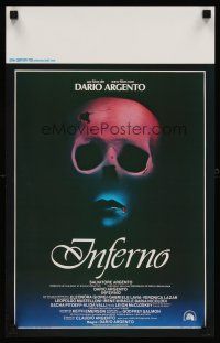 7z699 INFERNO Belgian '80 Dario Argento horror, really cool skull & bleeding mouth art!