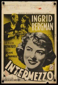 7z700 INTERMEZZO Belgian R50s beautiful Ingrid Bergman is in love with violinist Leslie Howard!