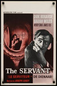 7z773 SERVANT Belgian '64 Dirk Bogarde, written by Harold Pinter, directed by Joseph Losey!