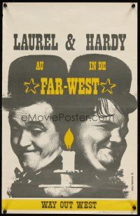 7z810 WAY OUT WEST Belgian R70s cool image of Laurel & Hardy, wacky classic!
