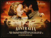 7z375 AUSTRALIA advance DS British quad '08 romantic close-up of Hugh Jackman & Nicole Kidman!