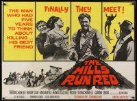 7z401 HILLS RUN RED British quad '67 Carlo Lizzani's Un Fiume di dollari, spaghetti western!