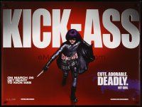7z412 KICK-ASS teaser DS British quad '10 great image of Chloe Grace Moretz as Hit-Girl!