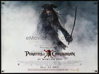 7z424 PIRATES OF THE CARIBBEAN: AT WORLD'S END advance DS British quad '07 Depp as Captain Jack!