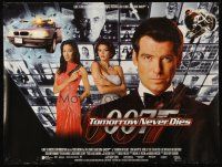 7z447 TOMORROW NEVER DIES DS British quad '97 Pierce Brosnan as 007, Yeoh, sexy Teri Hatcher!