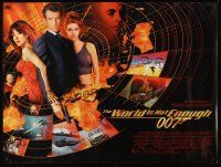 7z454 WORLD IS NOT ENOUGH DS British quad '99 Pierce Brosnan as Bond, sexy Sophie Marceau!