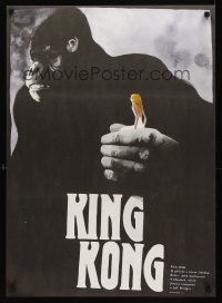 7z287 KING KONG Czech 23x33 '89 completely different art of Jessica Lange & BIG Ape!