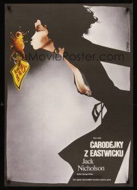 7z312 WITCHES OF EASTWICK Czech 23x33 '89 Nicholson, Cher, Sarandon & Pfeiffer, Vlach art!