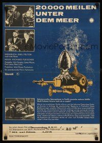 7z015 20,000 LEAGUES UNDER THE SEA East German 16x23 '69 Jules Verne classic, wonderful art!