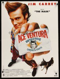 7z458 ACE VENTURA PET DETECTIVE French 23x32 '94 wacky image of Jim Carrey, he's only one there is!