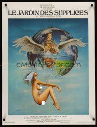7z481 GARDEN OF TORTURE French 23x32 '76 Jacqueline Kerry, wild art of nude girl suspended!