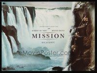 7z497 MISSION French 23x32 '86 Robert De Niro, Jeremy Irons, cool waterfall artwork!