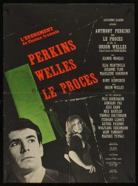 7z518 TRIAL French 23x32 '62 Orson Welles' Le proces, Anthony Perkins, from Kafka novel!