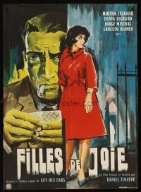 7z519 UNDER THE SAME SKIN French 23x32 1964 Mirtha Legrand, cool Belinsky film noir artwork!