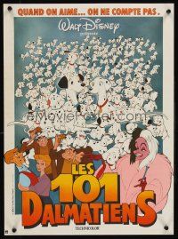 7z553 ONE HUNDRED & ONE DALMATIANS French 15x21 R73 most classic Walt Disney canine family cartoon!